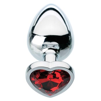 Adam  Eve Red Hearts Gem Anal Plug