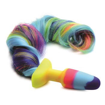 Rainbow Unicorn Tail Anal Plug