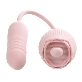 Thrust And Tickle Rose Rechargeable Vibrator