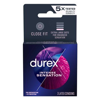 Durex Intense Sensation Condom 3ct.