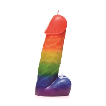 Pride Pecker Rainbow Drip Candle