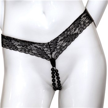 Adam  Eve Exclusive Crotchless Beaded Lovers Thong